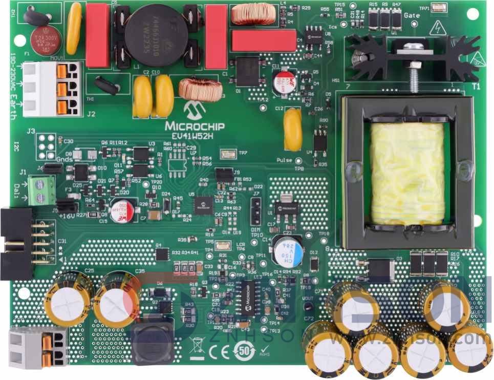 Upper view of Microchip’s Street Light Smart LED Driver reference design.